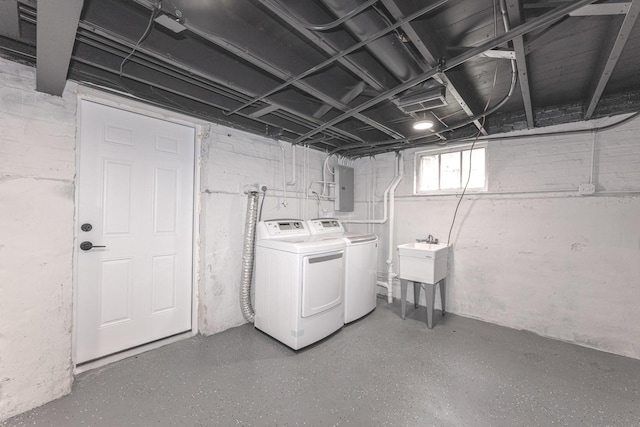 10940 S Trumbull Ave, Chicago, IL 60655 - basement with washer and clothes dryer and electric panel