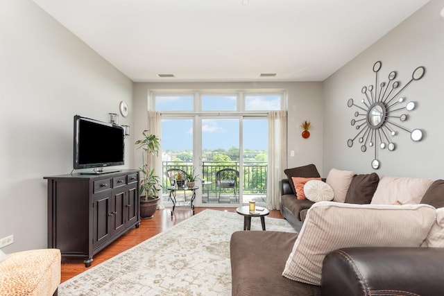 140 S River St Unit 307, Aurora, IL 60506 - living area featuring light wood-style floors