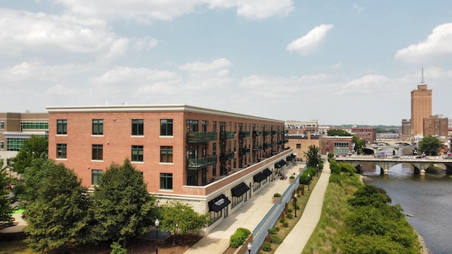 140 S River St Unit 307, Aurora, IL 60506 - view of property featuring a water view and a view of city