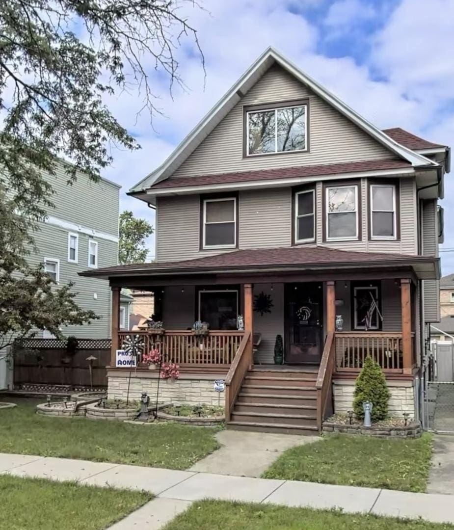 3416 Euclid Ave, Berwyn, IL 60402 - american foursquare style home featuring covered porch