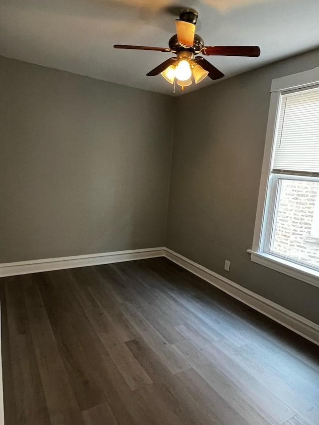 730 N Spaulding Ave, Chicago, IL 60624 - unfurnished room featuring dark wood-type flooring and ceiling fan