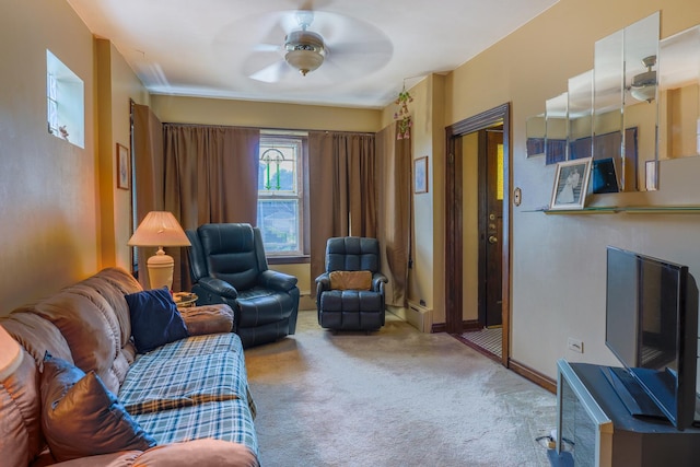 4751 S Hamlin Ave, Chicago, IL 60632 - living room with carpet flooring and a ceiling fan
