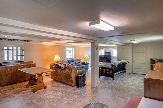 4751 S Hamlin Ave, Chicago, IL 60632 - living area with plenty of natural light and tile patterned floors