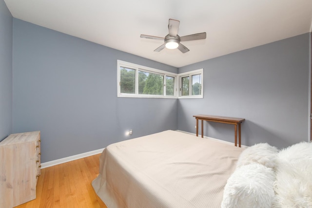 1231 N Hamlin Ave, Park Ridge, IL 60068 - bedroom featuring light wood-style flooring and a ceiling fan