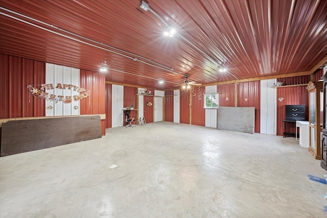 16383 US Highway 52, Newark, IL 60541 - miscellaneous room featuring concrete floors and wood ceiling
