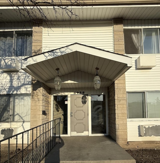 8928 Stevens Dr Unit 1A, Des Plaines, IL 60016 - property entrance featuring brick siding
