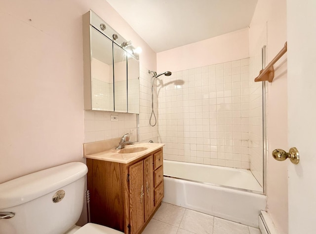 8928 Stevens Dr Unit 1A, Des Plaines, IL 60016 - full bath with tile patterned floors, vanity, and shower / bath combination