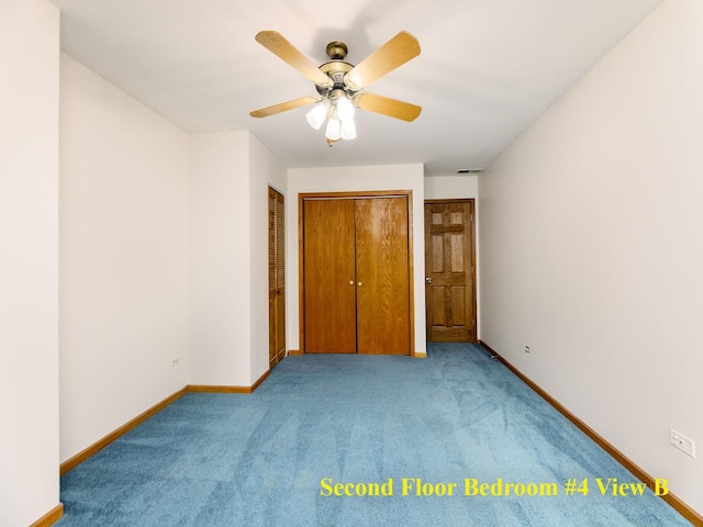 6527 N Onarga Ave, Chicago, IL 60631 - unfurnished bedroom featuring carpet flooring and a ceiling fan