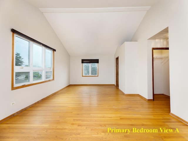 6527 N Onarga Ave, Chicago, IL 60631 - unfurnished room with lofted ceiling and light wood-type flooring
