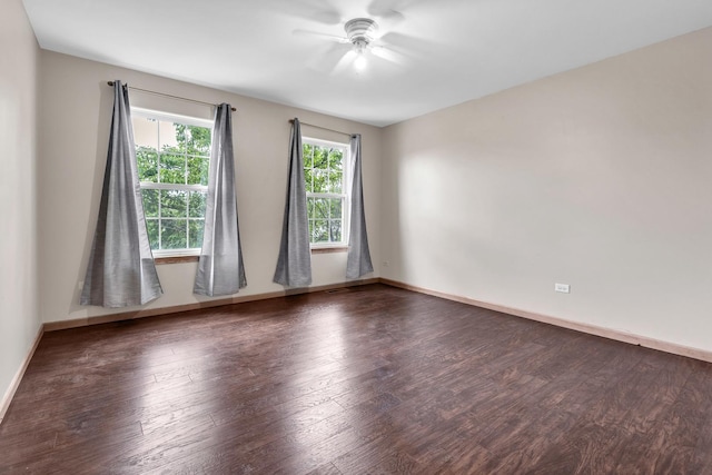3505 Indian Head Ln, Joliet, IL 60435 - empty room with wood finished floors and a ceiling fan