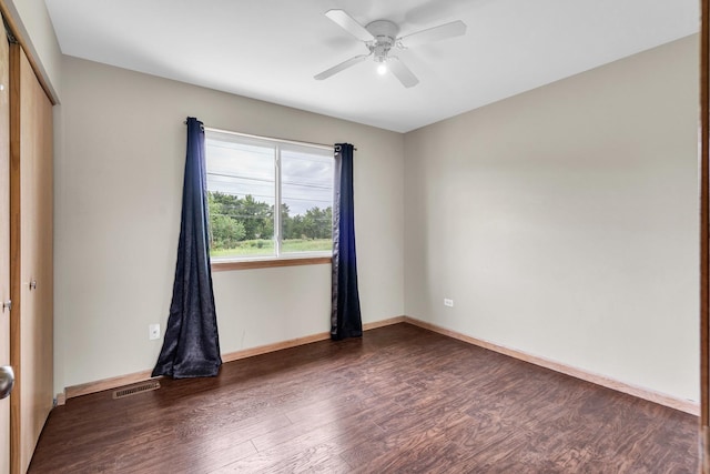 3505 Indian Head Ln, Joliet, IL 60435 - spare room with wood finished floors and a ceiling fan