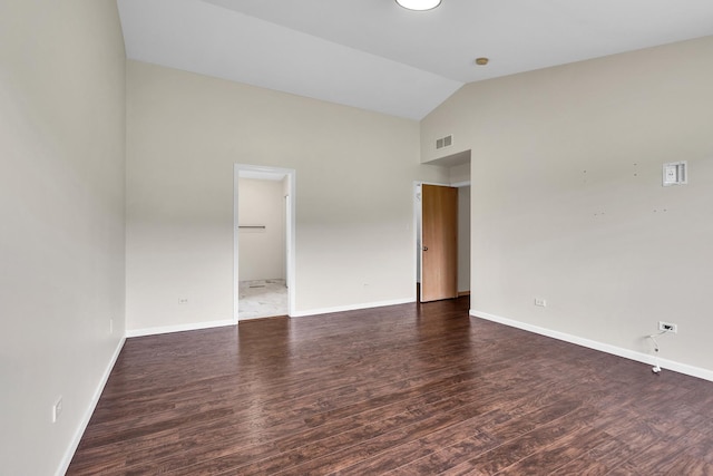 3505 Indian Head Ln, Joliet, IL 60435 - spare room featuring wood finished floors and high vaulted ceiling