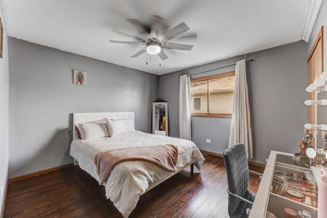 14801 S Harrison Ave, Posen, IL 60469 - bedroom featuring dark wood-style floors and a ceiling fan