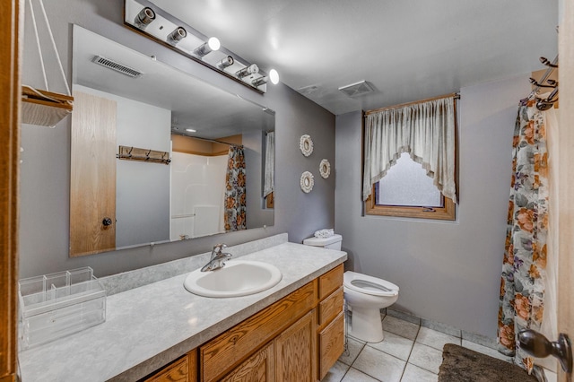 14801 S Harrison Ave, Posen, IL 60469 - full bathroom featuring vanity, tile patterned flooring, and a shower with shower curtain