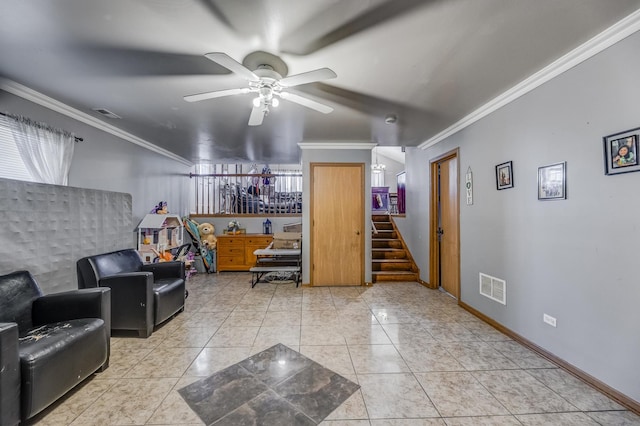 14801 S Harrison Ave, Posen, IL 60469 - lobby featuring crown molding and stairway