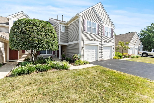 2204 Waterleaf Ct Unit 103, Naperville, IL 60564 - traditional-style home featuring a garage, driveway, and a front yard