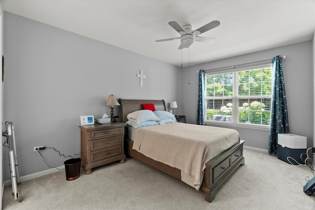 2204 Waterleaf Ct Unit 103, Naperville, IL 60564 - bedroom with light colored carpet and ceiling fan