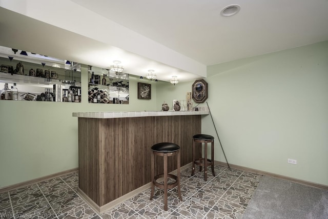 20739 N Weiland Rd, Prairie View, IL 60069 - indoor dry bar featuring baseboards