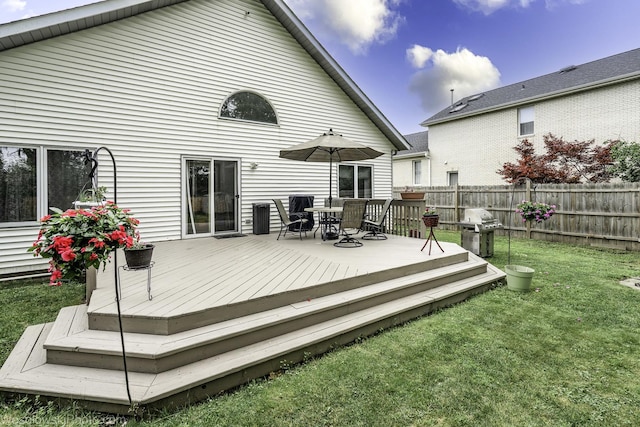 20739 N Weiland Rd, Prairie View, IL 60069 - rear view of property featuring outdoor dining space and a wooden deck