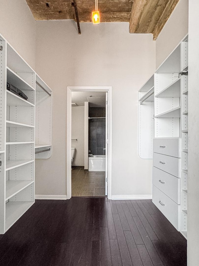 1550 S Blue Island Ave Unit 1125, Chicago, IL 60608 - walk in closet featuring dark wood finished floors