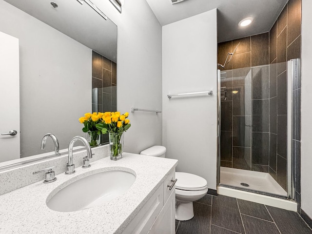 1550 S Blue Island Ave Unit 1125, Chicago, IL 60608 - full bathroom with vanity, tiled shower, and recessed lighting