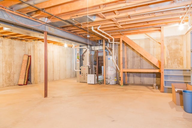 216 Dickens Trl, Elgin, IL 60120 - unfinished basement with water heater and heating unit
