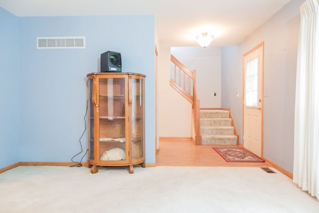 216 Dickens Trl, Elgin, IL 60120 - entrance foyer featuring carpet flooring and stairway