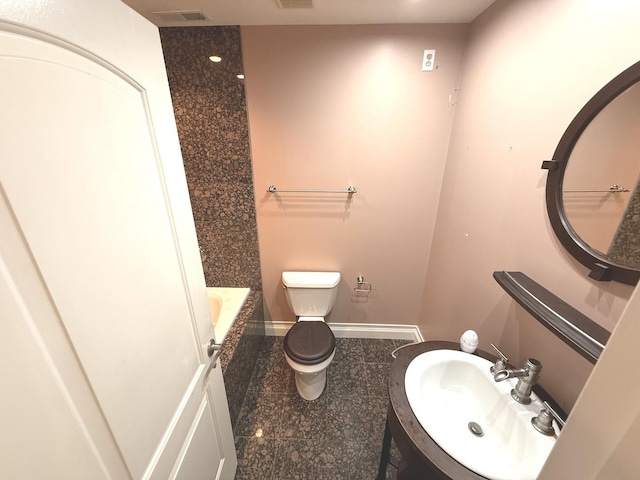 1136 Park Pl, Bellwood, IL 60104 - full bath featuring vanity and granite floors