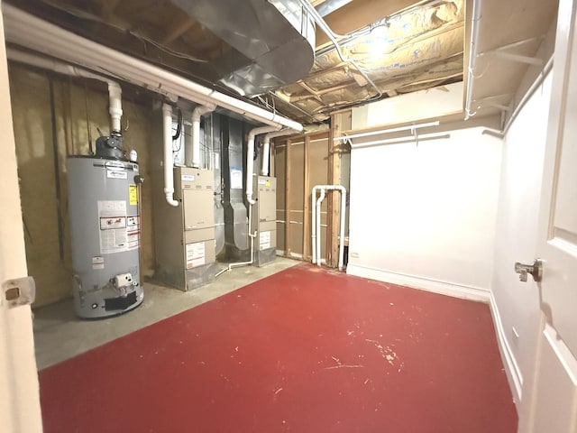 1136 Park Pl, Bellwood, IL 60104 - unfinished basement featuring secured water heater
