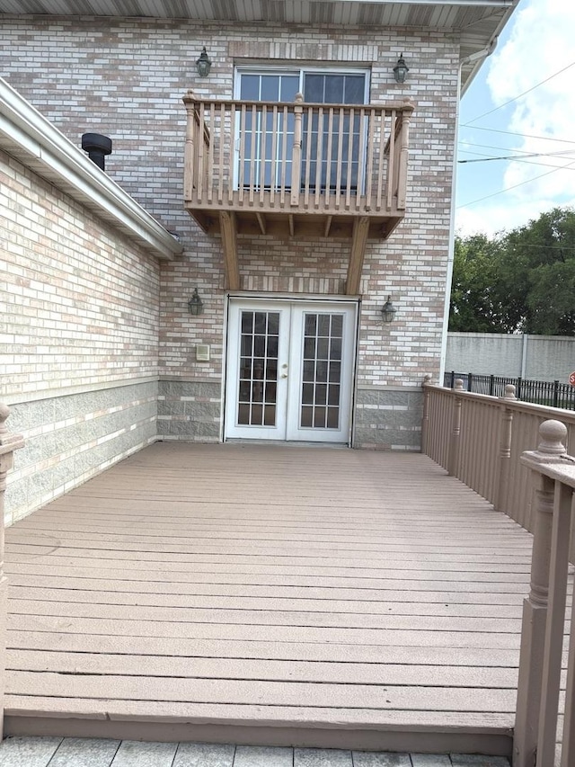 1136 Park Pl, Bellwood, IL 60104 - deck featuring french doors