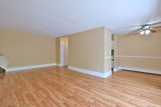 1813 Hemlock Pl Unit 306, Schaumburg, IL 60173 - unfurnished room with light wood-type flooring, baseboard heating, and a ceiling fan