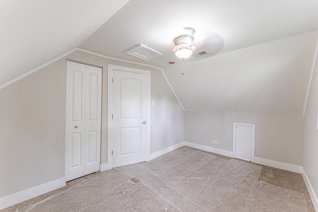 437 Winnebago St, Park Forest, IL 60466 - additional living space featuring carpet floors, lofted ceiling, and ceiling fan