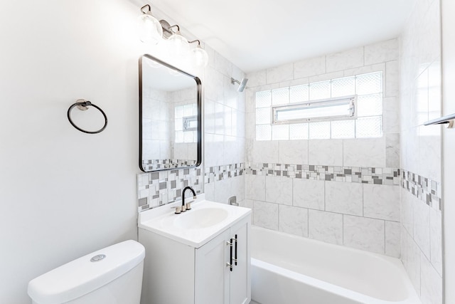 437 Winnebago St, Park Forest, IL 60466 - full bath with vanity, tasteful backsplash, and shower / washtub combination