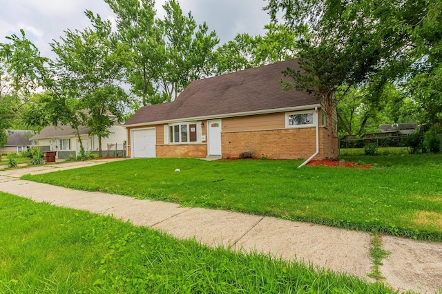 437 Winnebago St, Park Forest, IL 60466 - view of front of house with an attached garage, brick siding, and concrete driveway
