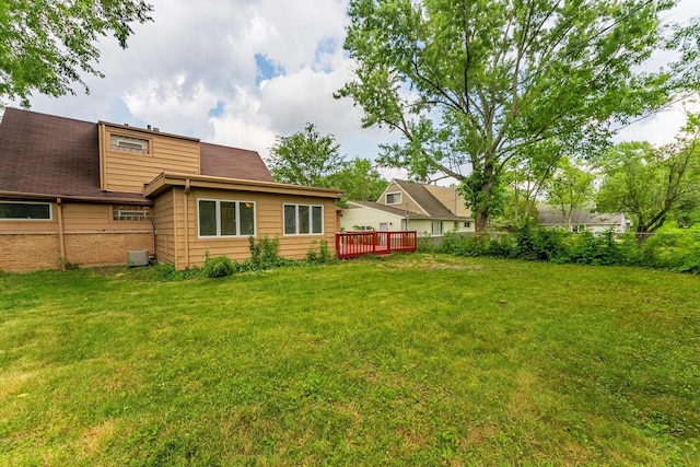 437 Winnebago St, Park Forest, IL 60466 - view of yard featuring a deck