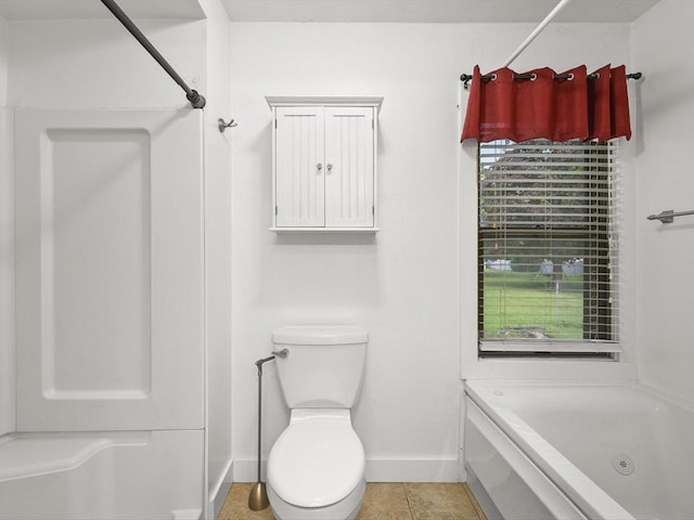512 S Elida St, Winnebago, IL 61088 - full bathroom with a jetted tub, a shower, and tile patterned flooring