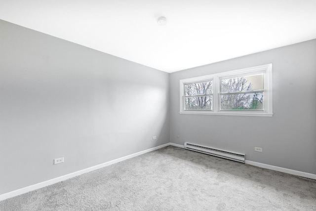 4309 W Park Lane Dr Unit 2B, Alsip, IL 60803 - spare room with a baseboard radiator, carpet flooring, and a smoke detector