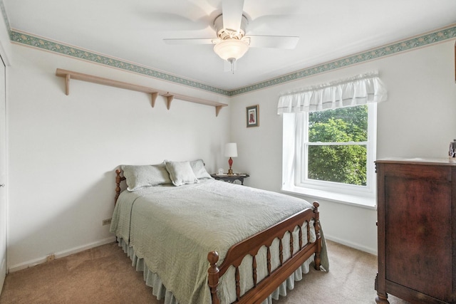 1021 Mobile Cir, Elk Grove Village, IL 60007 - bedroom featuring light colored carpet and a ceiling fan