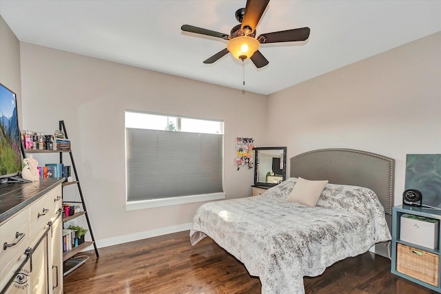 24401 S Clydesdale Ct, Manhattan, IL 60442 - bedroom with dark wood-style floors and ceiling fan