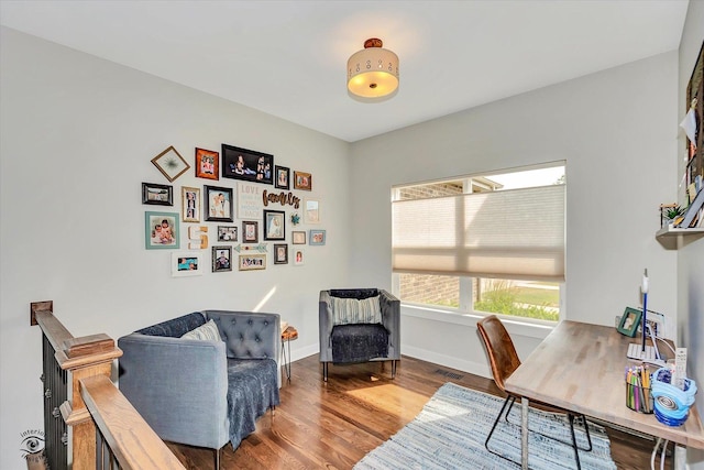 24401 S Clydesdale Ct, Manhattan, IL 60442 - office featuring wood finished floors and baseboards