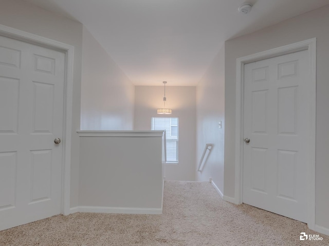 424 Grape Vine Trl, Oswego, IL 60543 - corridor featuring an upstairs landing and carpet flooring