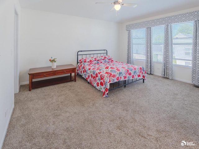 424 Grape Vine Trl, Oswego, IL 60543 - bedroom featuring carpet flooring and ceiling fan