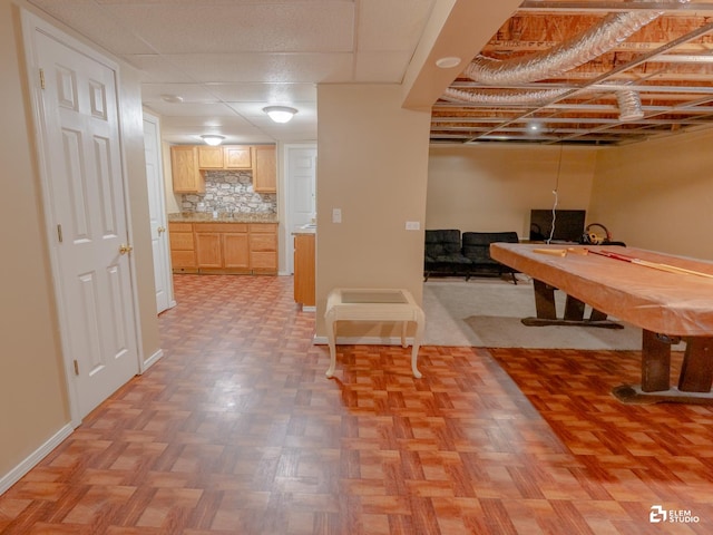 424 Grape Vine Trl, Oswego, IL 60543 - recreation room featuring billiards and baseboards