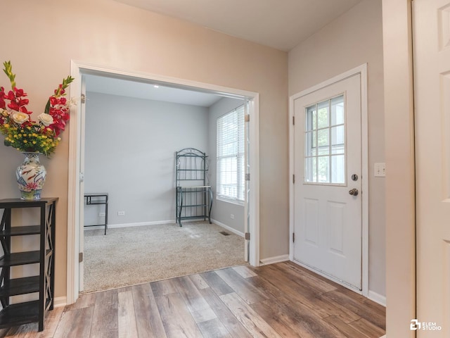424 Grape Vine Trl, Oswego, IL 60543 - entryway featuring wood finished floors and baseboards