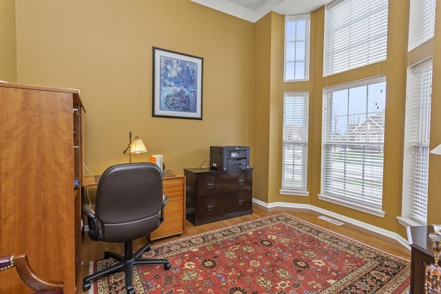 1780 Briarheath Dr, Aurora, IL 60505 - office featuring wood finished floors and healthy amount of natural light
