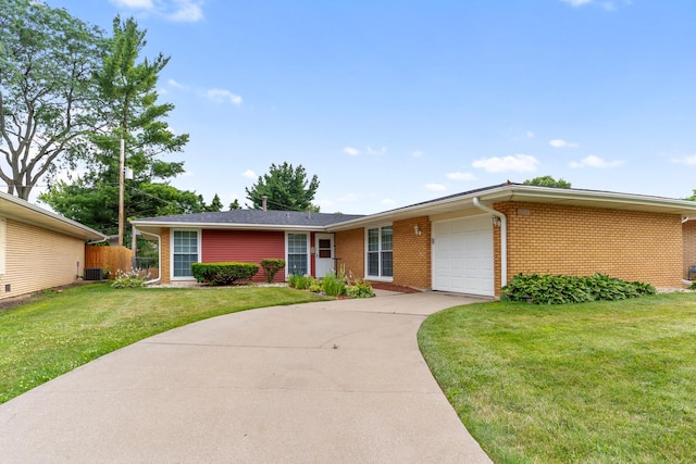 5475 Adeline Pl, Oak Forest, IL 60452 - ranch-style house with a garage, driveway, and brick siding