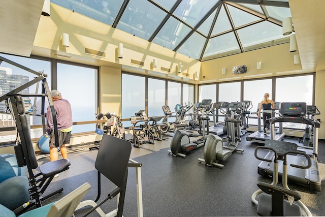360 E Randolph St Unit 503, Chicago, IL 60601 - gym featuring a high ceiling