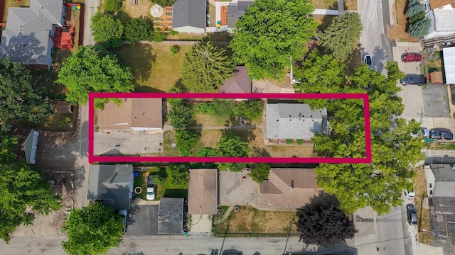 208 Frank Ave, Joliet, IL 60435 - aerial view of residential area with property parcel outlined