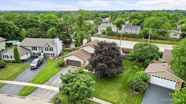 2519 Penn Blvd, Lindenhurst, IL 60046 - aerial perspective of suburban area with a heavily wooded area