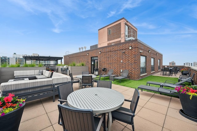 1250 N Dearborn St Unit 10B, Chicago, IL 60610 - view of patio featuring outdoor dining area, outdoor lounge area, and grilling area
